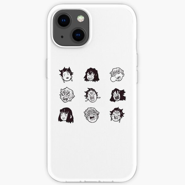 kimetsu no yaiba/demon slayer anime manga icons iPhone Soft Case