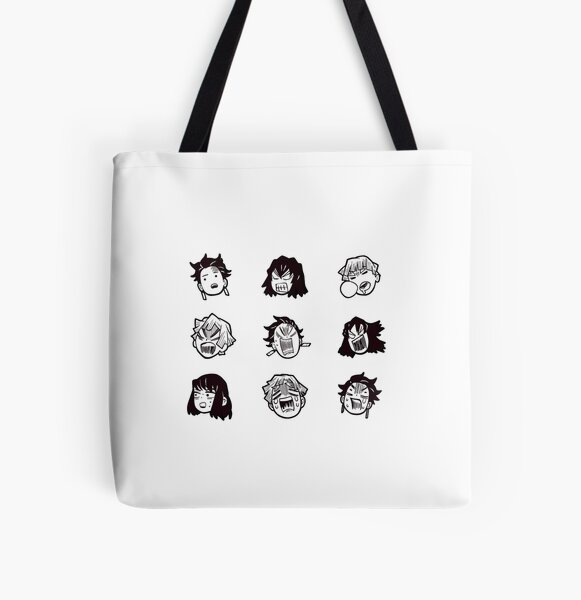kimetsu no yaiba / dämonentöter anime manga symbole Allover-Print Tote Bag