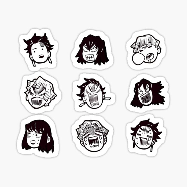 kimetsu no yaiba/demon slayer anime manga icons Sticker