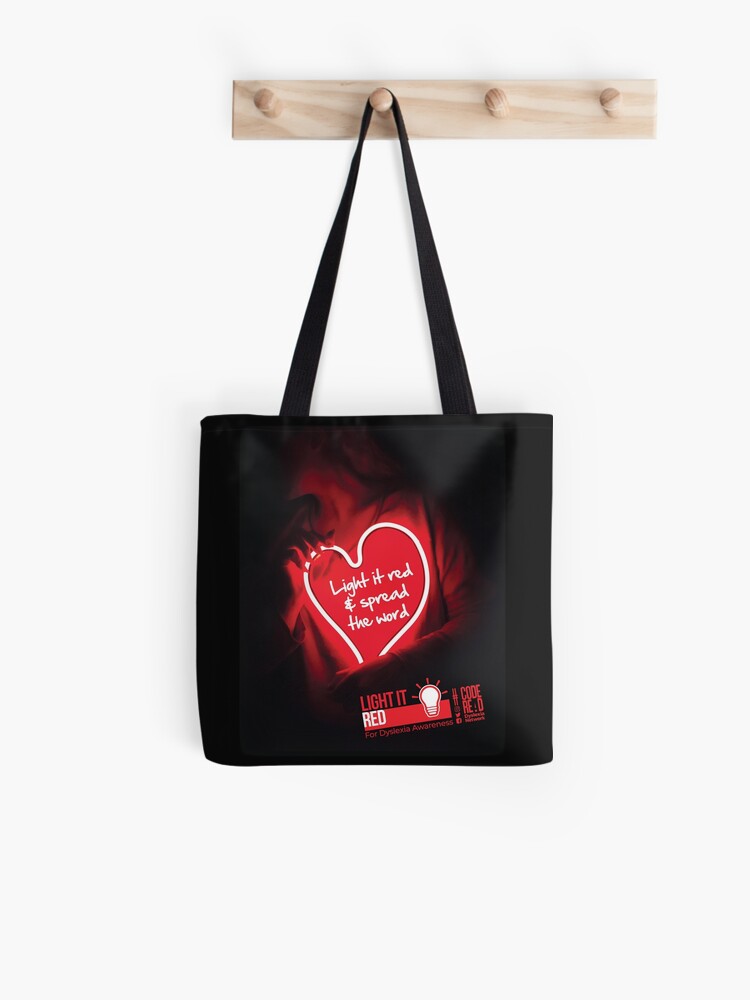 Thumbnail 1 of 2, Tote Bag, Light it red & spread the word designed and sold by CodeRead.