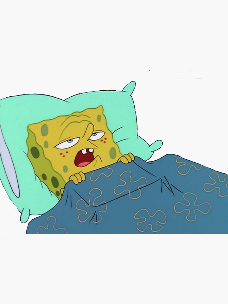 "Spongebob bed" Sticker for Sale by hmalland Redbubble