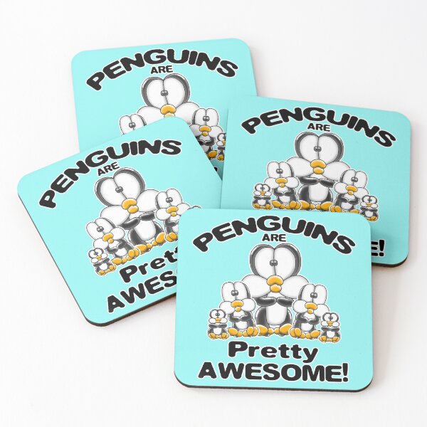 Item preview, Penguins Are Pretty Awesome for blue background designed and sold by BalloonyToony.