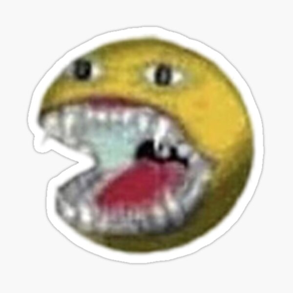 Cursed Smile Emoji Sticker for Sale by Michael Maiato