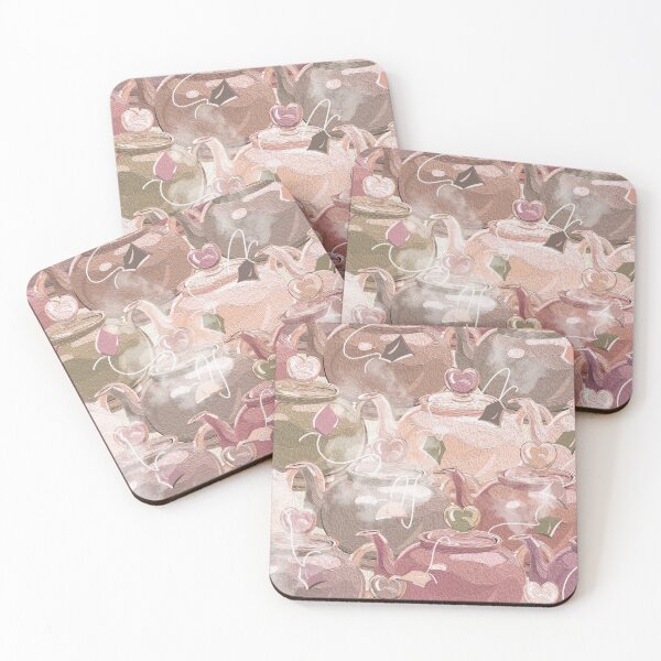 Item preview, Tea Love Pattern | Muted Pink + Green + Blush designed and sold by L Diane Johnson.