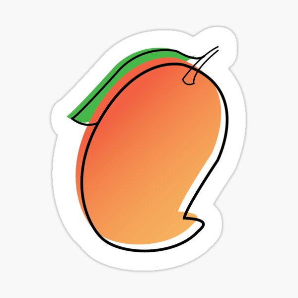 &ldquo;Mango Sticker&rdquo; Sticker by Moocleod | Redbubble