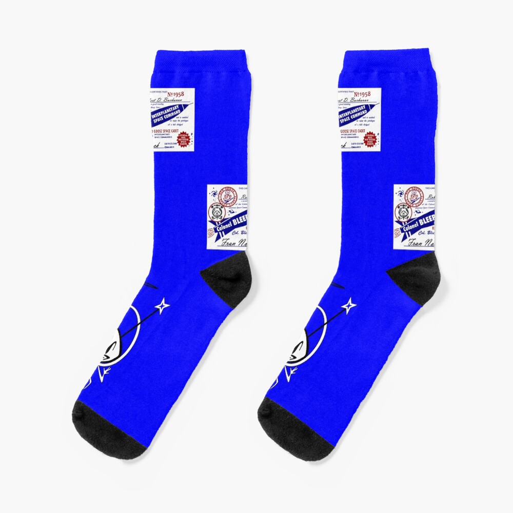Colonel Bleep Interplanetary Space Command Membership Card Socks