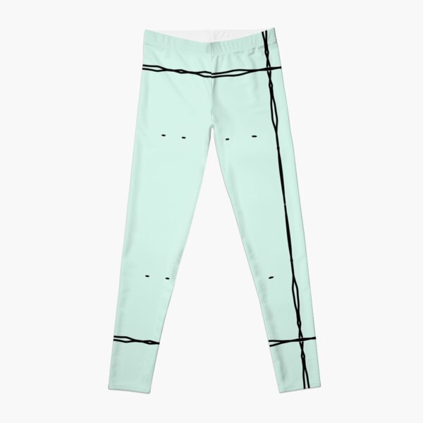 Graph Paper - Large Aqua Leggings