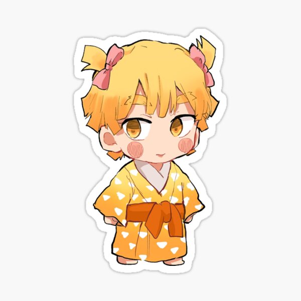 Demon Slayer: Kimetsu no Yaiba - Zenitsu Agatsuma Kimono Kawaii Sticker