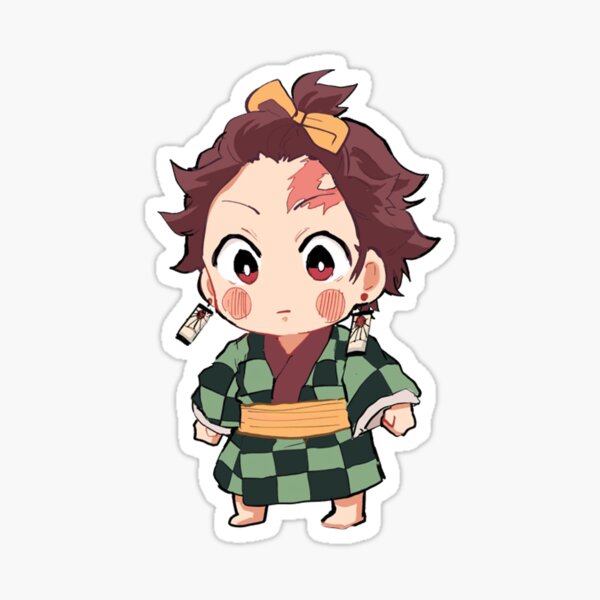 Demon Slayer: Kimetsu no Yaiba - Tanjiro Kamado Kimono Kawaii Sticker