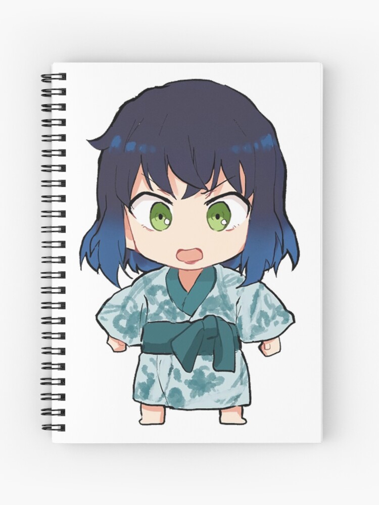 Demon Slayer Kimetsu No Yaiba Inosuke Hashibira Kimono Kawaii Spiral Notebook By Kawaiigaming Redbubble