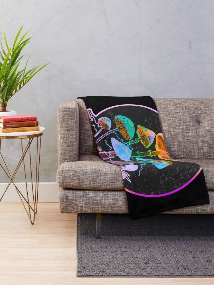 Alternate view of Garden of Shrooms 2020 Throw Blanket