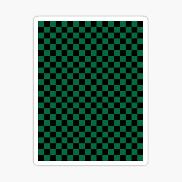 Item preview, Black and Cadmium Green Checkerboard designed and sold by ColorsPatterns.