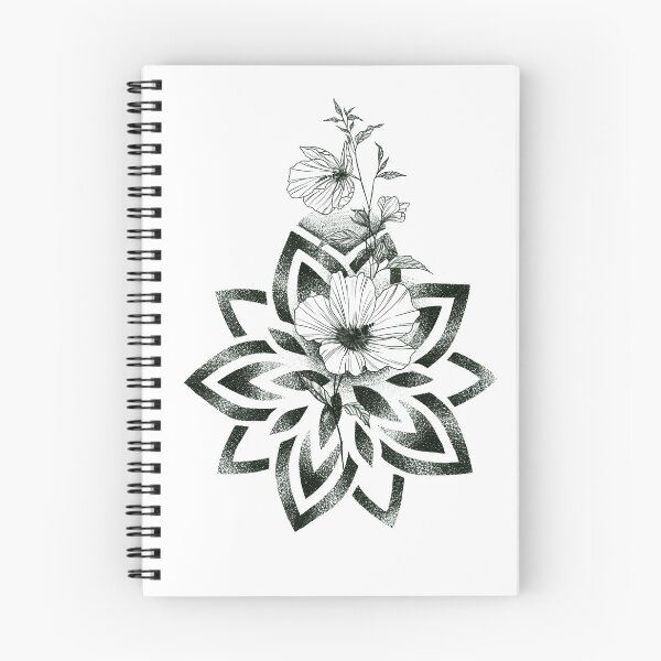 Item preview, Cute flower and mandala designed and sold by dtmtattoo.