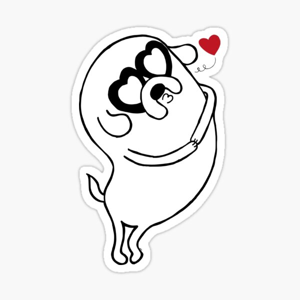 Adventure Time - Jake the Dog In Love Sticker