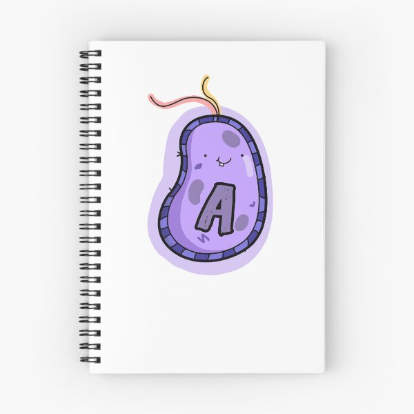 Artikelvorschau, Alphabet Buchstabe A lila Bakterien entworfen und verkauft von kidsmonogram.
