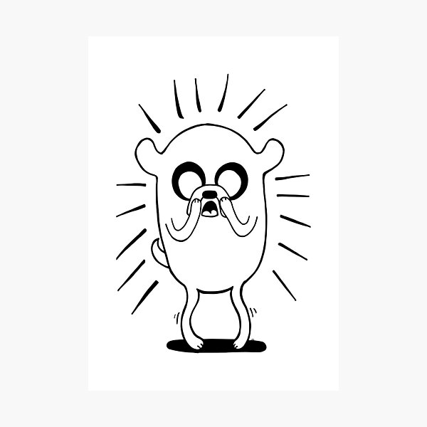 Adventure Time - Jake the Dog In Shock Photographic Print