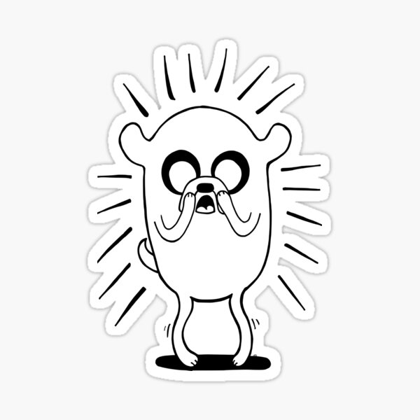 Adventure Time - Jake the Dog In Shock Sticker