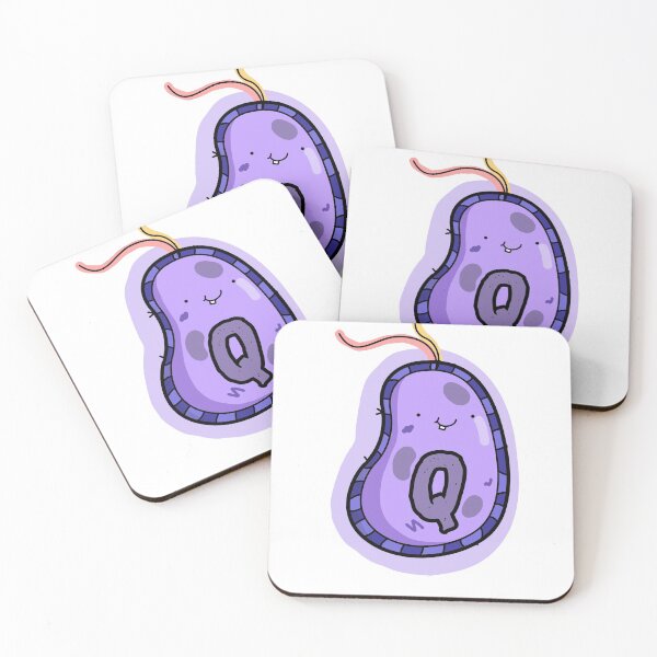 Artikelvorschau, Alphabet Letter Q Lila Bakterien entworfen und verkauft von kidsmonogram.