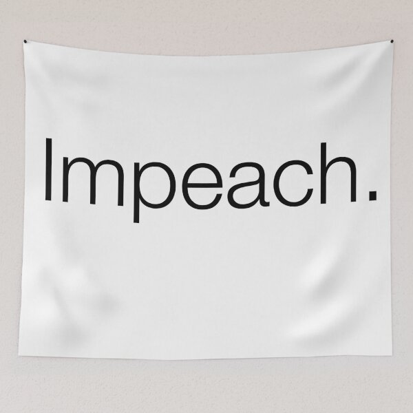 Item preview, Modern white "Impeach." designed and sold by BlueOnionThings.
