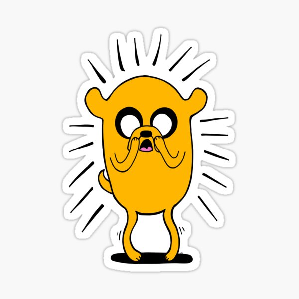 Adventure Time - Jake the Dog In Shock (Color) Sticker