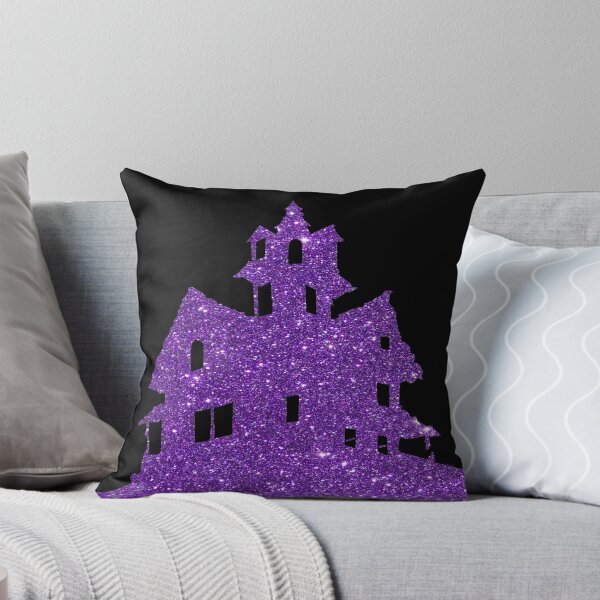 Item preview, Purple Glitter Haunted House Silhouette designed and sold by GL Digital Artwork .