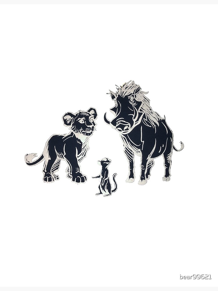 timon y pumba blanco y negro