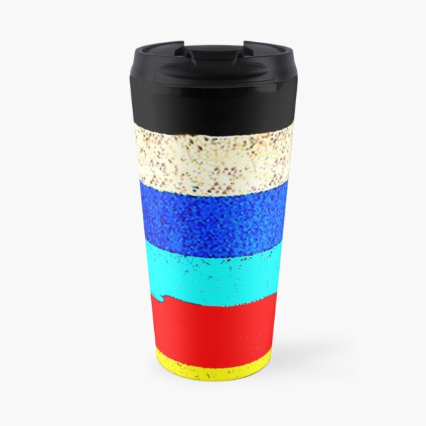 Colourful Horizontal Stripes Travel Mug
