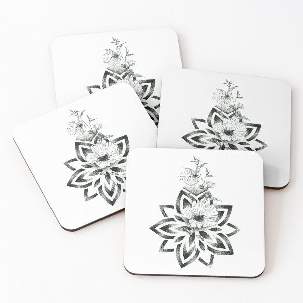 Item preview, Cute flower and mandala designed and sold by dtmtattoo.
