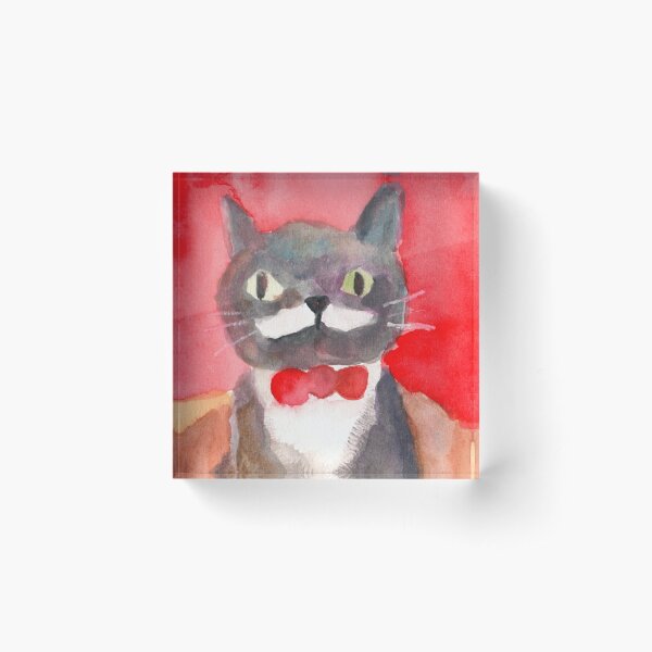 Cat with tuxedo Acrylic Block