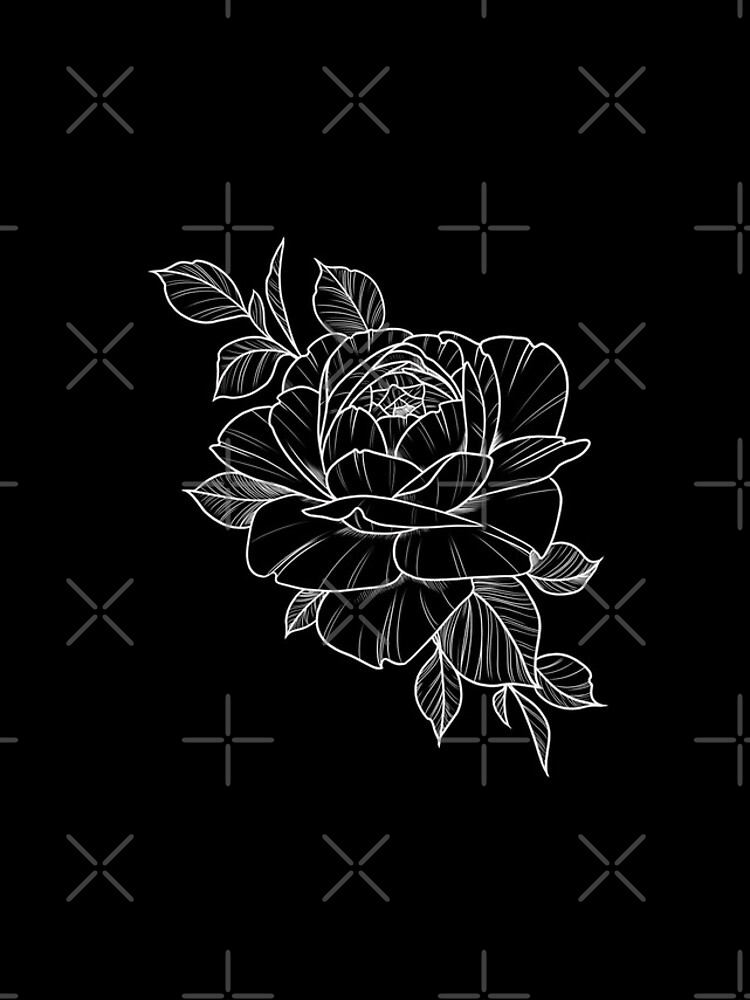 Pretty linework flower by dtmtattoo