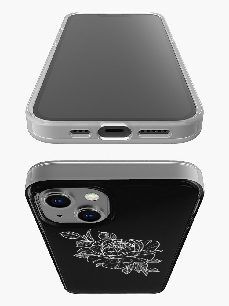 Alternate view of Pretty linework flower iPhone Case
