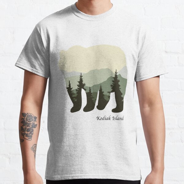 Men's Daddy Bear T Shirt Dad Shirts Hipster Double Exposure Camping Fa