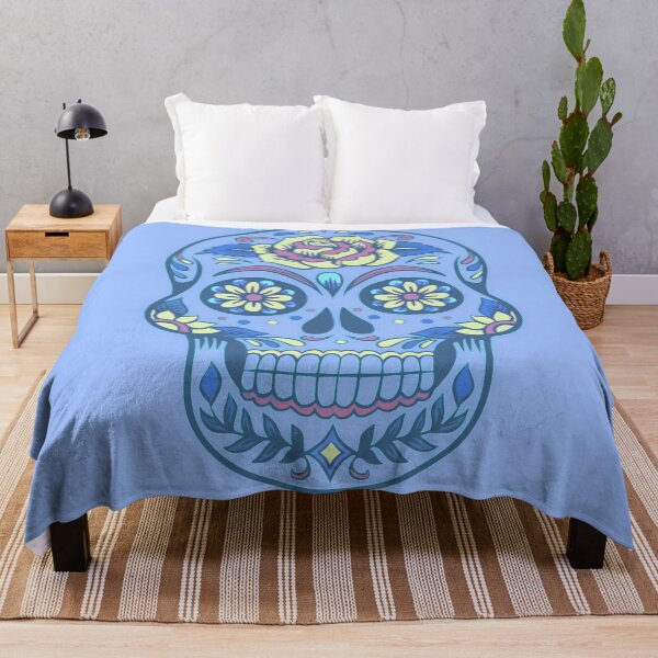 Item preview, Ghostly Day of the Dead Skull designed and sold by BlueOnionThings.