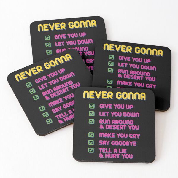 Item preview, Never Gonna Give You Up - 80's Music Retro Lyrics / Never Gonna Give You Up designed and sold by el-em-cee.
