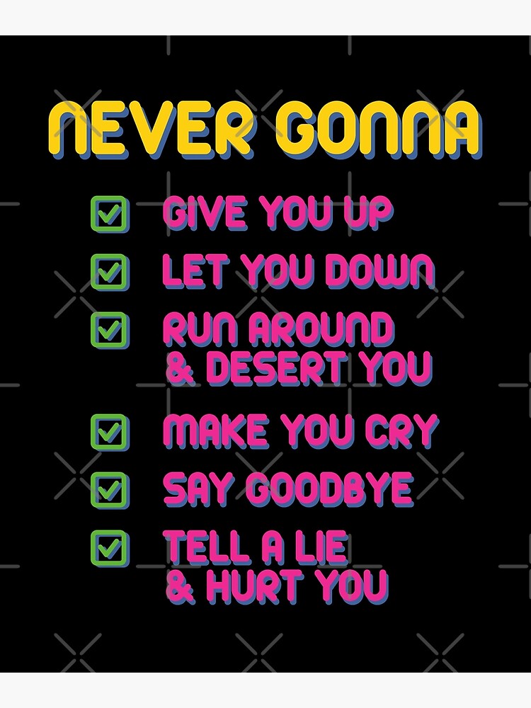 Rick Astley Lyrics: Never Gonna Give You Up