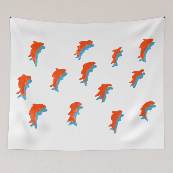 Item preview, Red Fish People with Blue Shadow designed and sold by Istvan Ocztos.