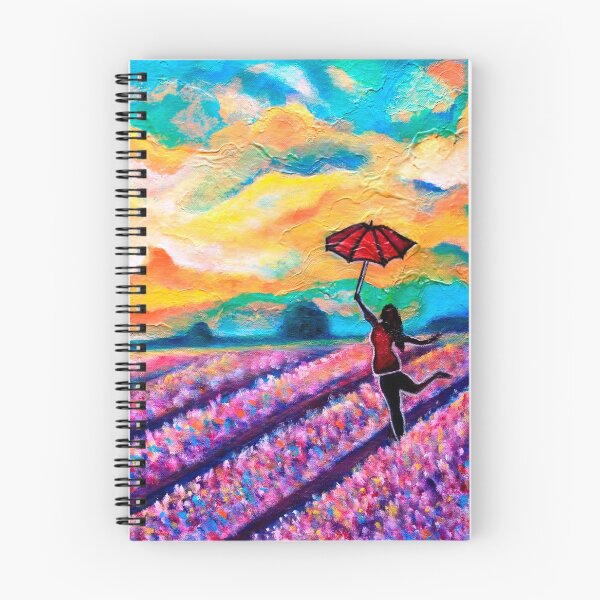 Item preview, Lavender Field Walk-girl With Umbrella designed and sold by artbymanjiri.