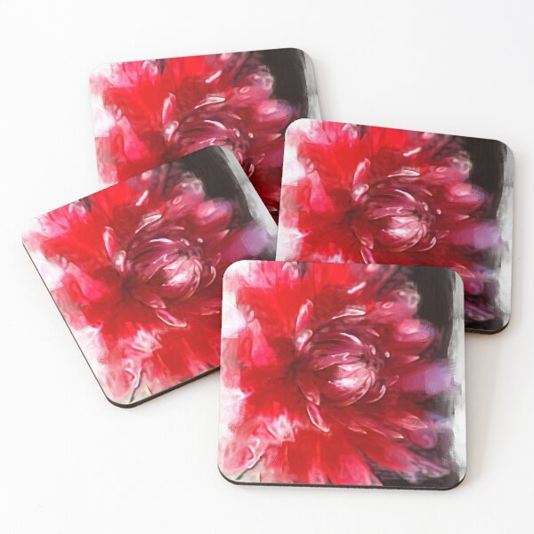 Item preview, Bright Red Dahlia Art designed and sold by Joy Watson - Natural Light Photography .