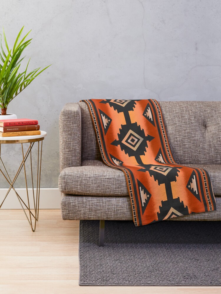 Alternate view of Canyon | Navajo Rust Throw Blanket
