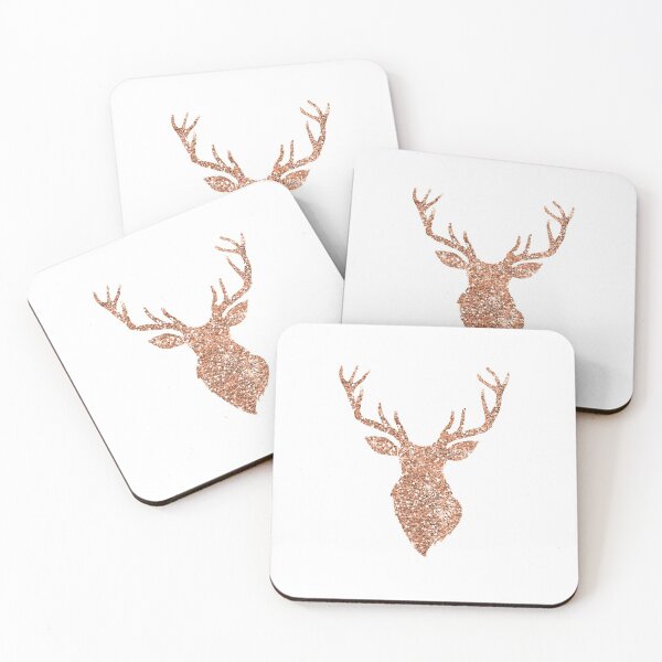 Item preview, Sparkling reindeer blush gold designed and sold by RoseAesthetic.