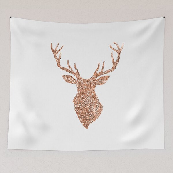 Item preview, Sparkling reindeer blush gold designed and sold by RoseAesthetic.