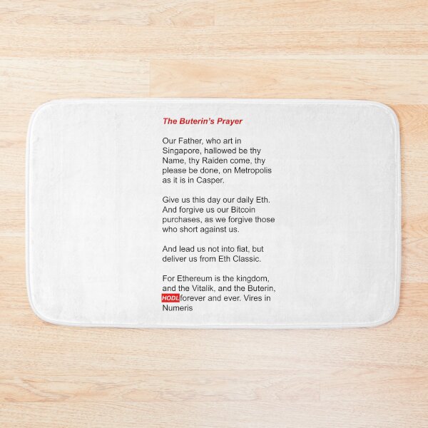 Item preview, The Buterin's Prayer designed and sold by TheLastStand.