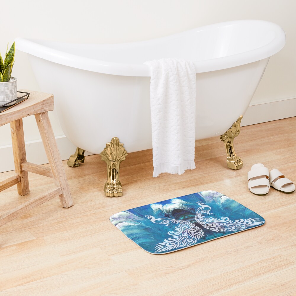 Peacock Bath Mat