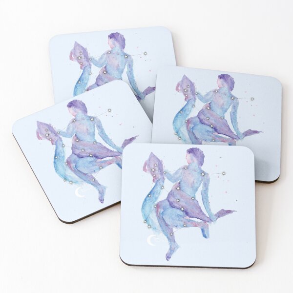 Item preview, Aquarius Zodiac Galaxy Watercolor designed and sold by baudrillier.