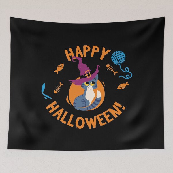 Item preview, Happy Halloween cat designed and sold by wolfgangrainer.