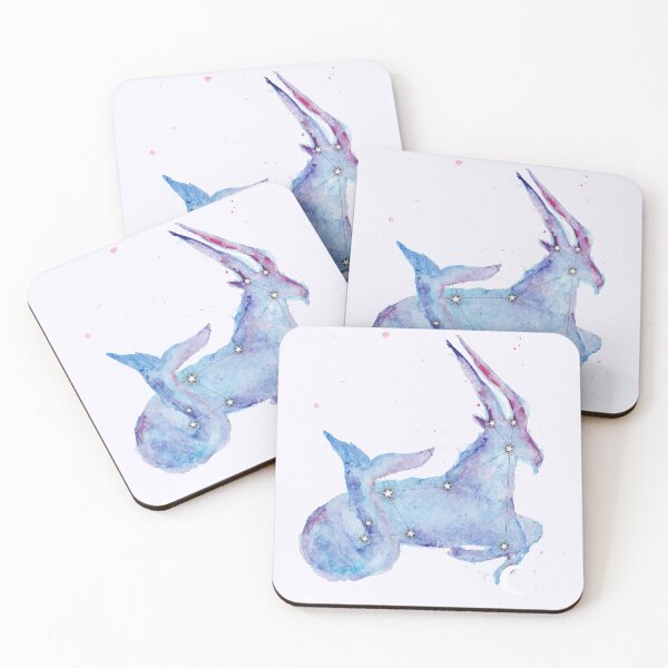 Item preview, Capricorn Zodiac Galaxy Watercolor designed and sold by baudrillier.