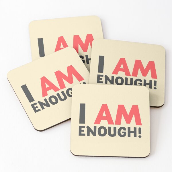 Item preview, I am enough!, broken hearts, inspirational quote, free woman, motivational quote, strong woman designed and sold by Spallutos.