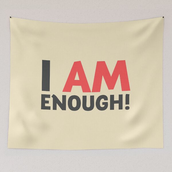 Item preview, I am enough!, broken hearts, inspirational quote, free woman, motivational quote, strong woman designed and sold by Spallutos.