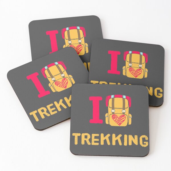 Item preview, I Love Trekking -  Backpacking Travel with Mountains Camping Gift designed and sold by IslandLakeTree.
