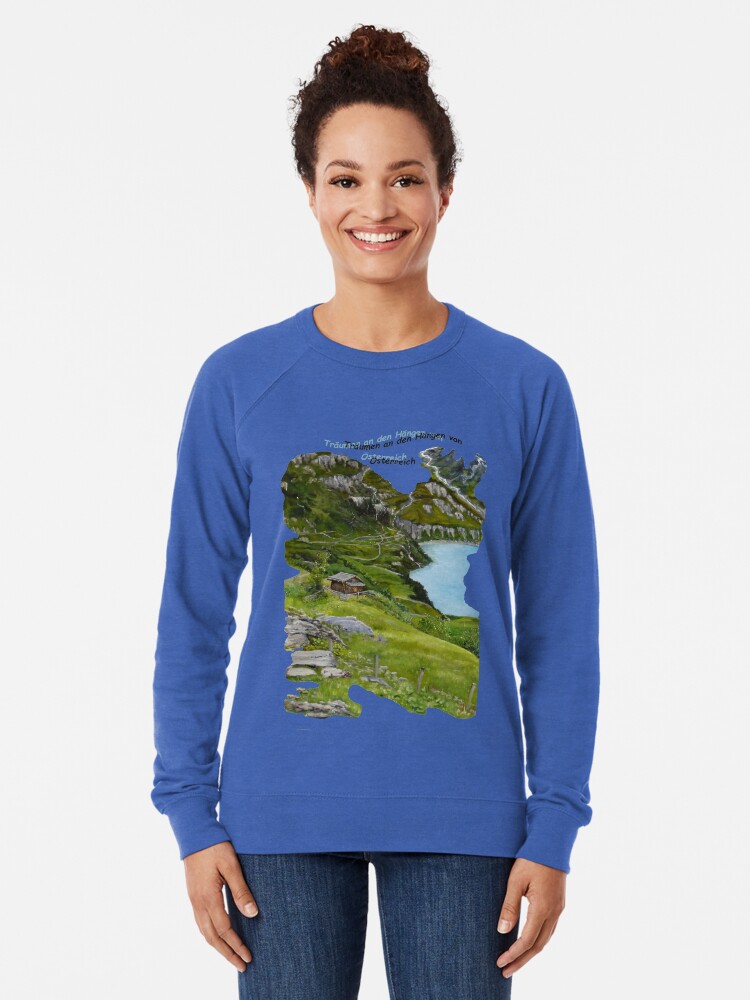 Alternate view of Dreaming along the slopes of Austria Lightweight Sweatshirt